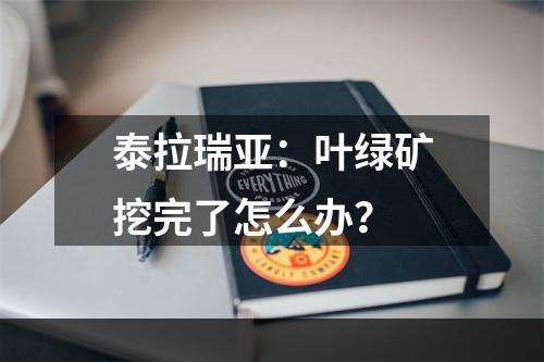 泰拉瑞亚：叶绿矿挖完了怎么办？