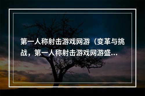 第一人称射击游戏网游（变革与挑战，第一人称射击游戏网游盛宴）