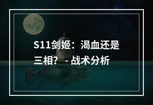 S11剑姬：渴血还是三相？ - 战术分析