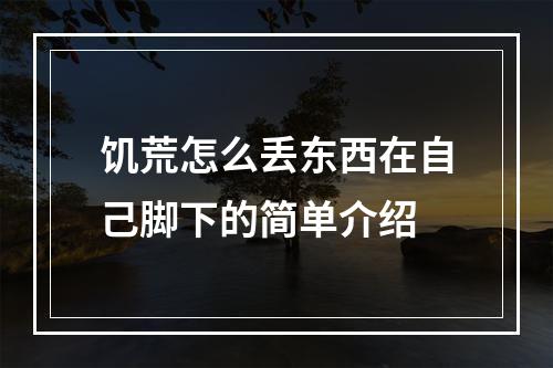 饥荒怎么丢东西在自己脚下的简单介绍