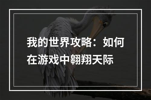 我的世界攻略：如何在游戏中翱翔天际