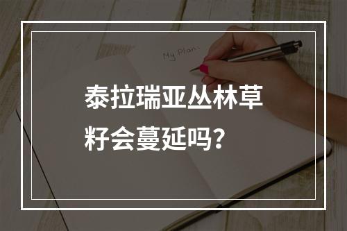 泰拉瑞亚丛林草籽会蔓延吗？