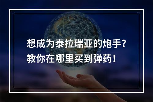 想成为泰拉瑞亚的炮手？教你在哪里买到弹药！