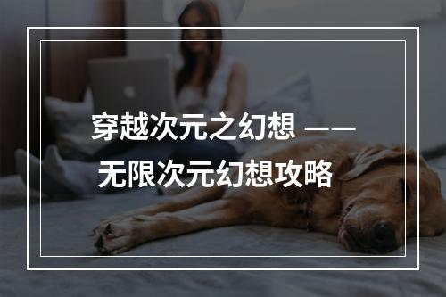 穿越次元之幻想 —— 无限次元幻想攻略