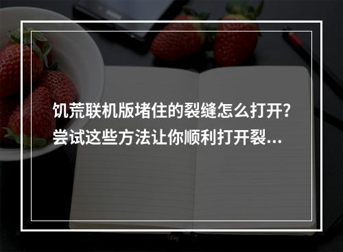 饥荒联机版堵住的裂缝怎么打开？尝试这些方法让你顺利打开裂缝