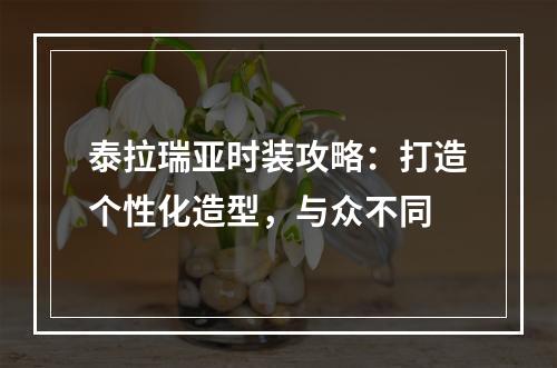 泰拉瑞亚时装攻略：打造个性化造型，与众不同