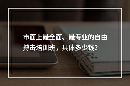 市面上最全面、最专业的自由搏击培训班，具体多少钱？