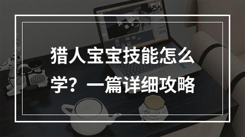 猎人宝宝技能怎么学？一篇详细攻略