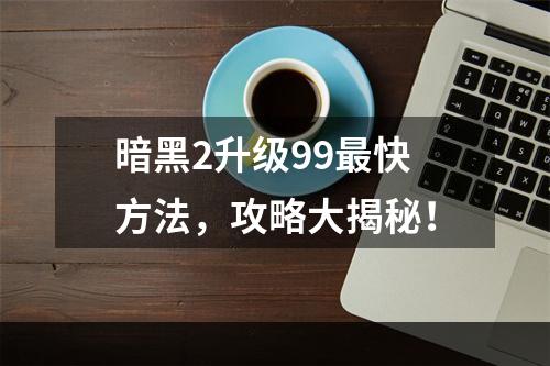 暗黑2升级99最快方法，攻略大揭秘！