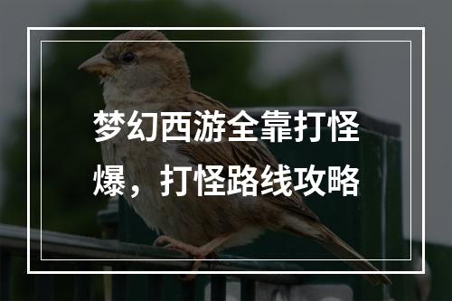 梦幻西游全靠打怪爆，打怪路线攻略