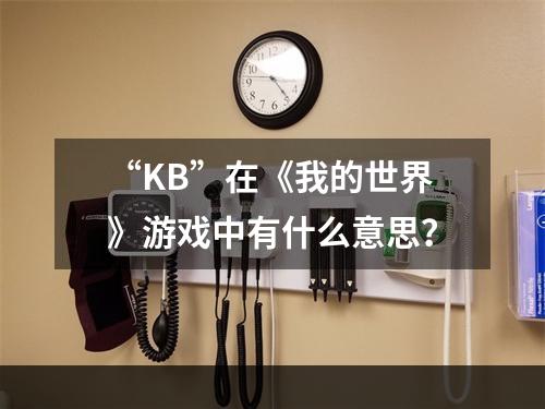 “KB”在《我的世界》游戏中有什么意思？