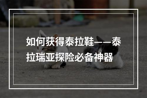 如何获得泰拉鞋——泰拉瑞亚探险必备神器