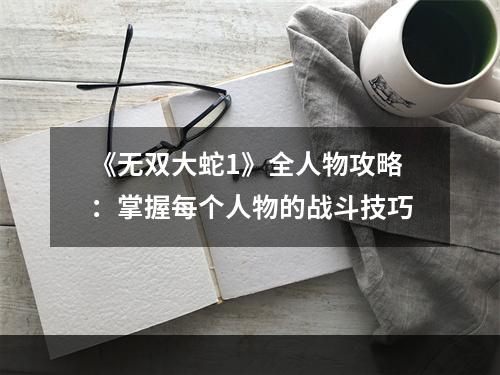 《无双大蛇1》全人物攻略：掌握每个人物的战斗技巧