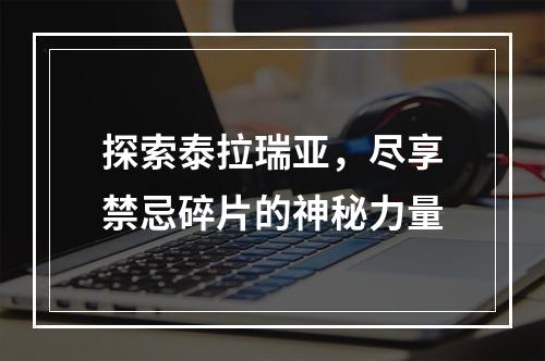 探索泰拉瑞亚，尽享禁忌碎片的神秘力量