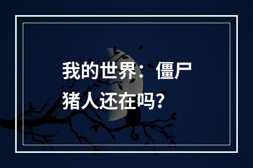 我的世界：僵尸猪人还在吗？