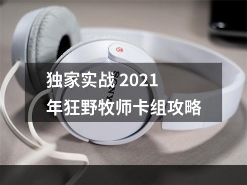 独家实战 2021年狂野牧师卡组攻略