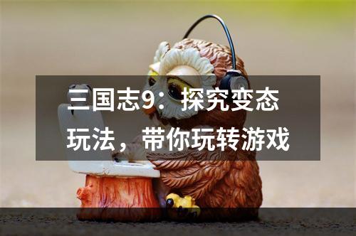 三国志9：探究变态玩法，带你玩转游戏