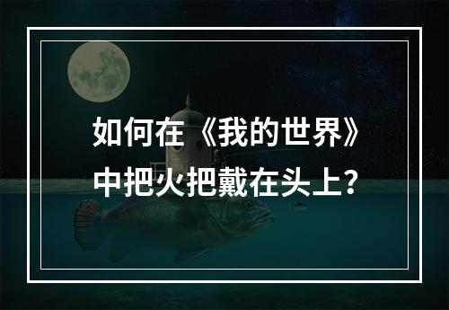 如何在《我的世界》中把火把戴在头上？