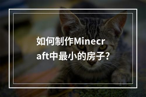 如何制作Minecraft中最小的房子？