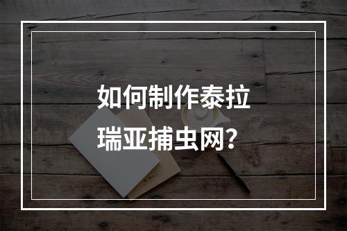 如何制作泰拉瑞亚捕虫网？