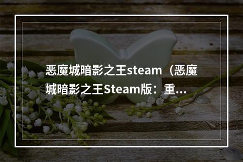 恶魔城暗影之王steam（恶魔城暗影之王Steam版：重燃经典之火，挑战你的极限体验）