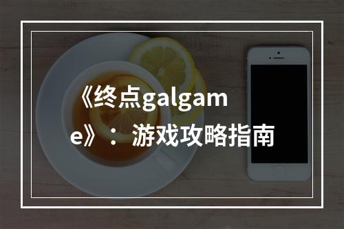 《终点galgame》：游戏攻略指南