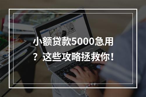 小额贷款5000急用？这些攻略拯救你！