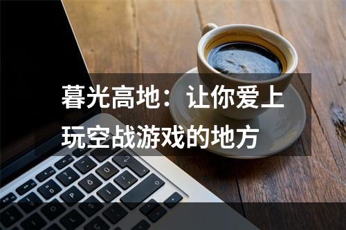 暮光高地：让你爱上玩空战游戏的地方