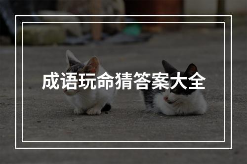 成语玩命猜答案大全