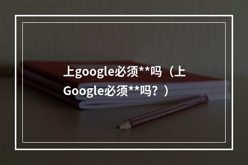 上google必须**吗（上Google必须**吗？）