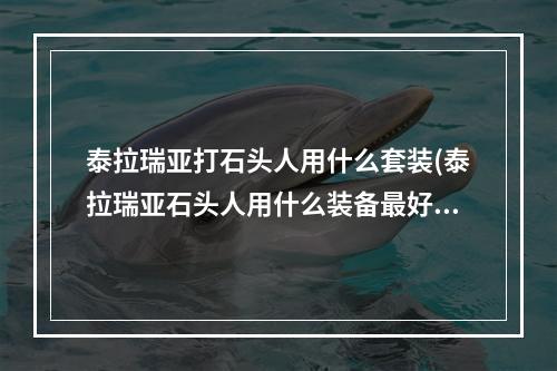 泰拉瑞亚打石头人用什么套装(泰拉瑞亚石头人用什么装备最好打)