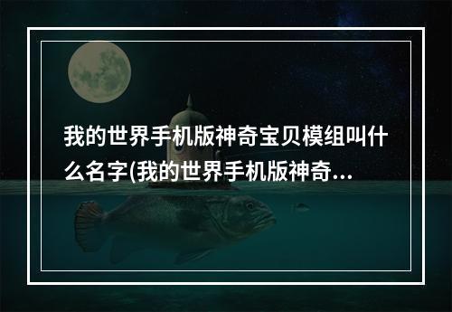 我的世界手机版神奇宝贝模组叫什么名字(我的世界手机版神奇宝贝模组叫什么名字来着)