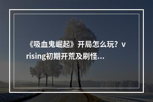 《吸血鬼崛起》开局怎么玩？v rising初期开荒及刷怪技巧--安卓攻略网