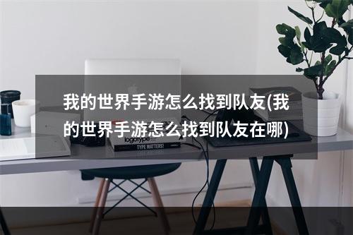 我的世界手游怎么找到队友(我的世界手游怎么找到队友在哪)