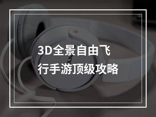 3D全景自由飞行手游顶级攻略