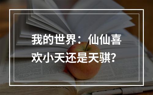 我的世界：仙仙喜欢小天还是天骐？