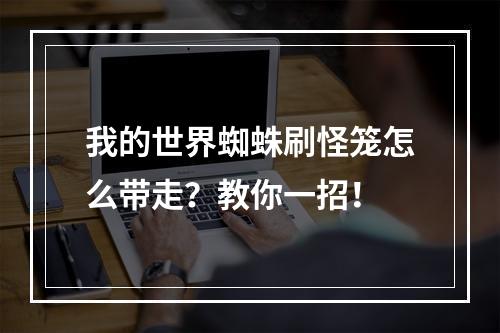 我的世界蜘蛛刷怪笼怎么带走？教你一招！