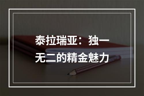 泰拉瑞亚：独一无二的精金魅力