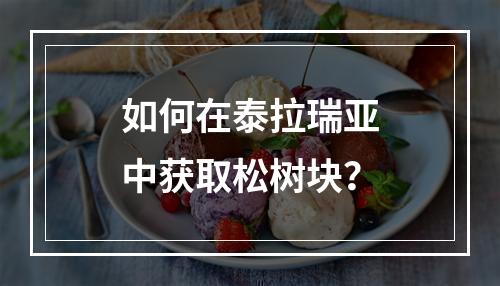 如何在泰拉瑞亚中获取松树块？