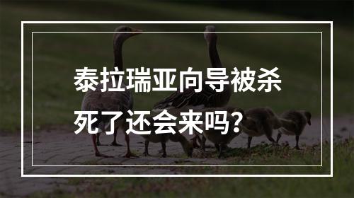 泰拉瑞亚向导被杀死了还会来吗？