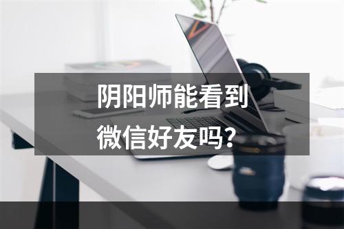 阴阳师能看到微信好友吗？