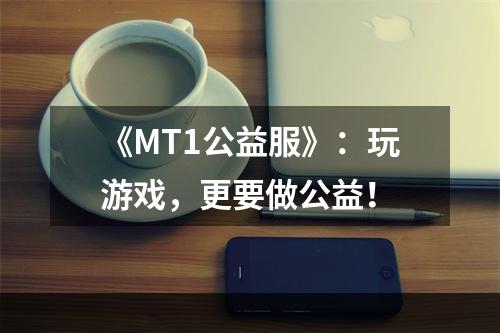 《MT1公益服》：玩游戏，更要做公益！