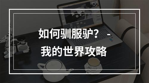 如何驯服驴？ - 我的世界攻略