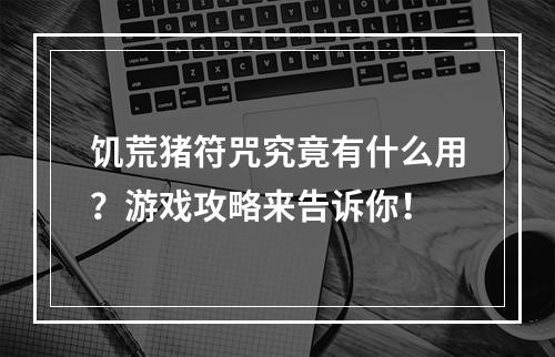 饥荒猪符咒究竟有什么用？游戏攻略来告诉你！