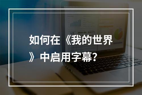 如何在《我的世界》中启用字幕？