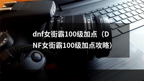 dnf女街霸100级加点（DNF女街霸100级加点攻略）