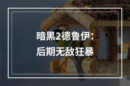 暗黑2德鲁伊：后期无敌狂暴