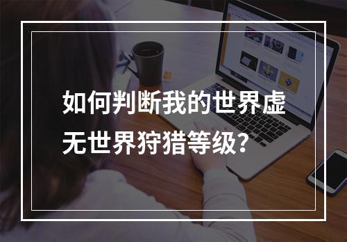 如何判断我的世界虚无世界狩猎等级？