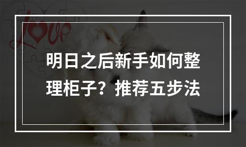 明日之后新手如何整理柜子？推荐五步法