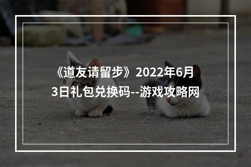 《道友请留步》2022年6月3日礼包兑换码--游戏攻略网